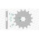 Pignon AFAM 15 dents pas 530 type 22501 Suzuki GT 500