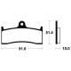 Plaquettes de frein organique BENDIX MA229