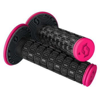 Poignées Scott MELLOW + Donut GRIP Noir/Rose