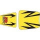 Housse de selle Bagster (2151C) Citron/Noir/Lettres Grises Claires Suzuki GSX600R 04
