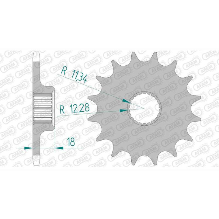 Pignon AFAM 16 dents pas 520 type 70600 Laverda 750 Formula