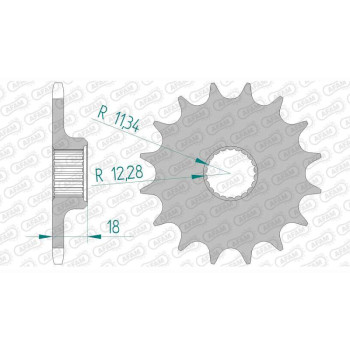 Pignon AFAM 16 dents pas 520 type 70600 Laverda 750 Formula
