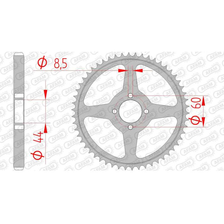 AFAM steel crown 49 teeth not 428 type 12222 Yamaha TT-R 125