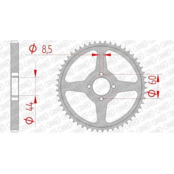 AFAM steel crown 49 teeth not 428 type 12222 Yamaha TT-R 125