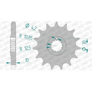 Pignon AFAM 15 dents pas 630 type 24800 Kawasaki Z 900
