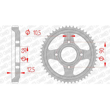 AFAM steel crown 50 teeth not 428 type 10216 Honda CLR 125 W City Fly