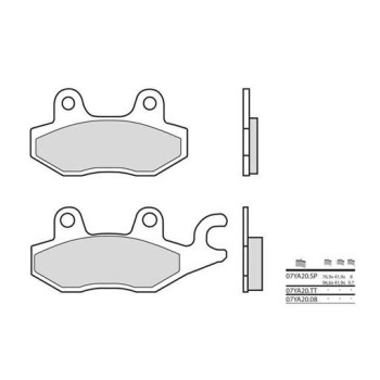 Plaquettes de frein sinter BREMBO 07YA20SP