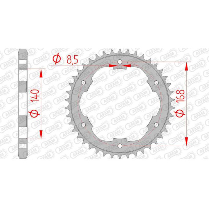 AFAM steel crown 42 teeth not 525 type 92634