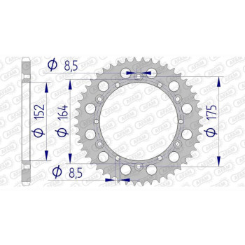 Couronne alu AFAM 40 dents pas 520 type 13500 Yamaha IT 175 Couronne alu AFAM 40 dents pas 520 type 13500 Yamaha IT 175