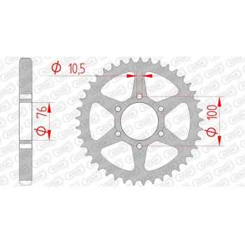 AFAM steel crown 41 teeth pitch 630 type 14600 Suzuki GS 750