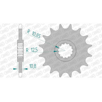 Pignon AFAM 16 dents pas 520 type 21512 Yamaha XJ 6 F Diversion
