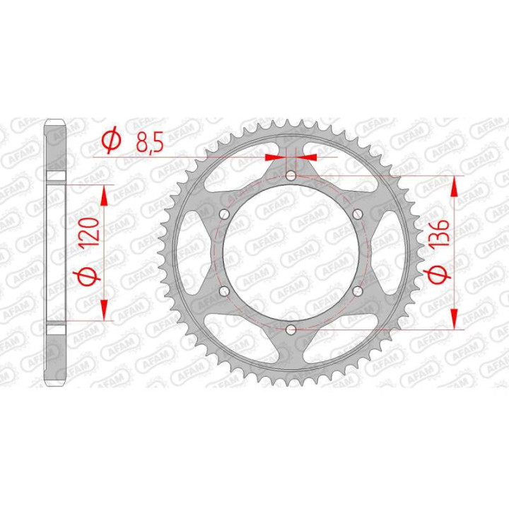 AFAM steel crown 47 teeth not 428 type 12313 Yamaha TDR 125 R
