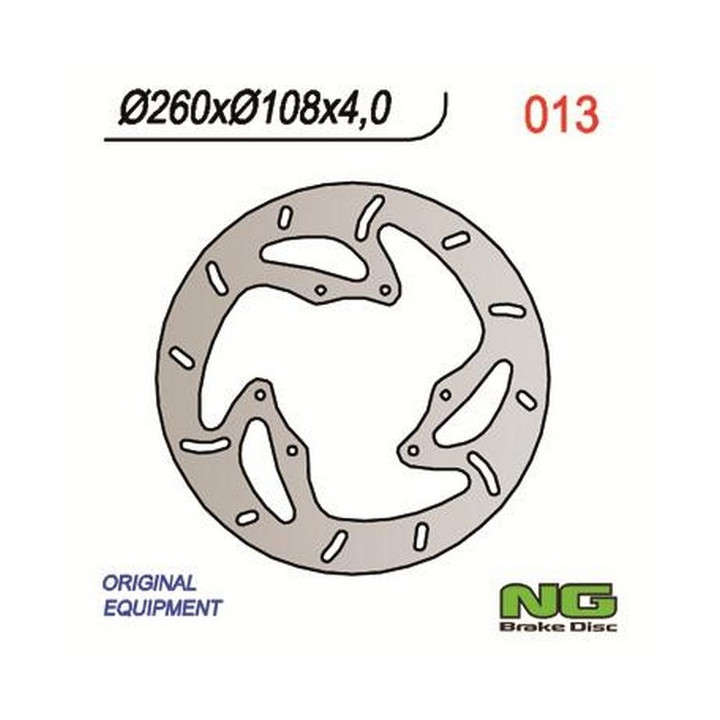 Motorcycle brake disc fixed 260mm (ref. 13)