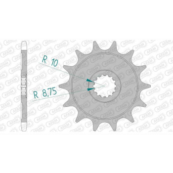 AFAM 13-tone anti-coal sprocket not 520 type 21203 GAS-GAS EC 125