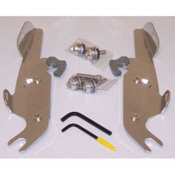 Fixation pare-brise Memphis Shades Fats/Slim Harley FLS (avec barre de feux)
