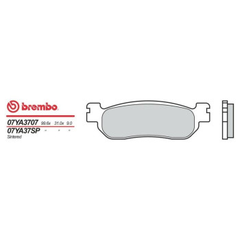 Plaquettes de frein organique Brembo 07YA3707