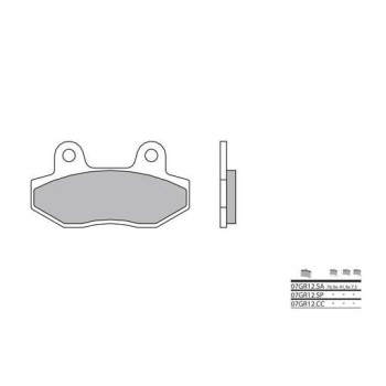 Plaquettes de frein organique BREMBO 07GR12CC
