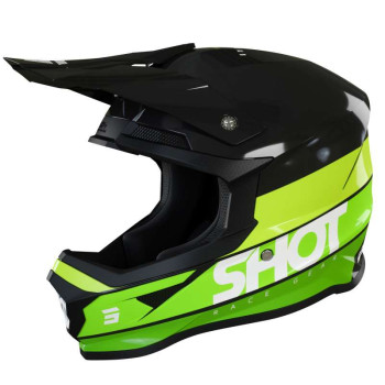 Casque moto cross Shot FURIOUS STORY 2022 GREEN GLOSSY
