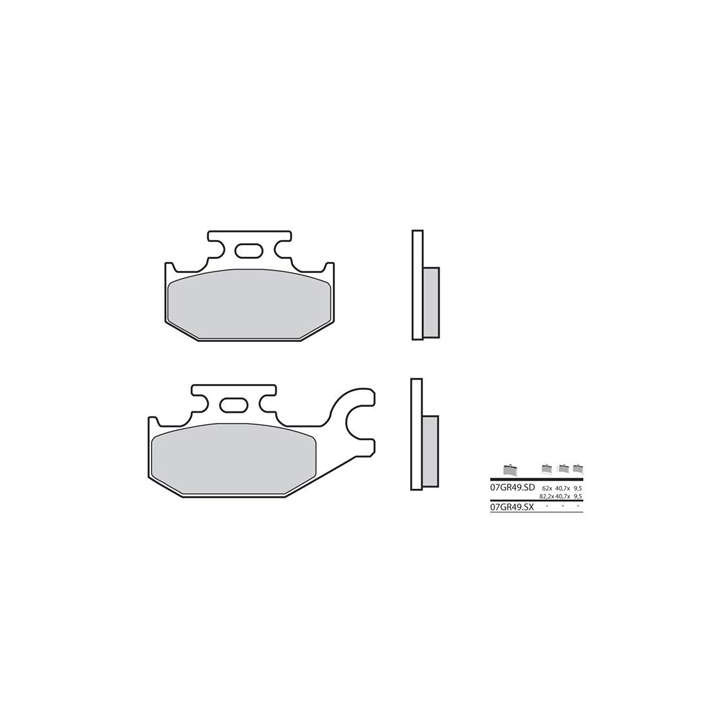 Brake pads sinter BREMBO 07GR49SD