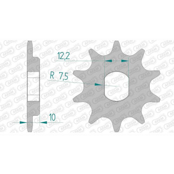 Pignon AFAM 10 dents pas 415 type 94122 KTM SX 50 LC Pro Senior