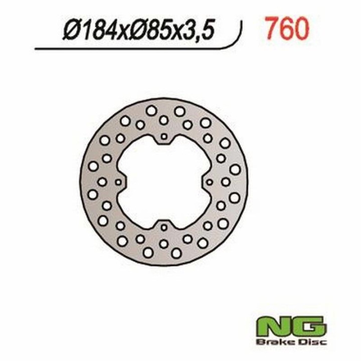 Motorcycle brake disc fixed 184mm (ref. 760)