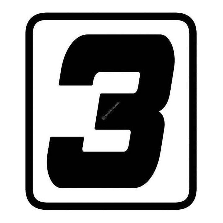 Numéro Barracuda "3" 87x105mm