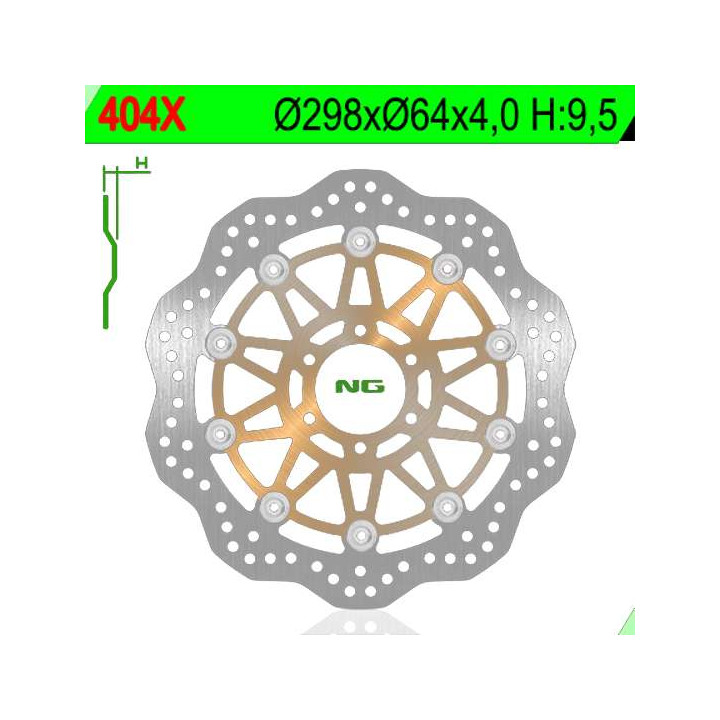 Disque de frein avant NG pétales Yamaha FZR400/600, FZS600 Fazer, TDM850, FJ1200