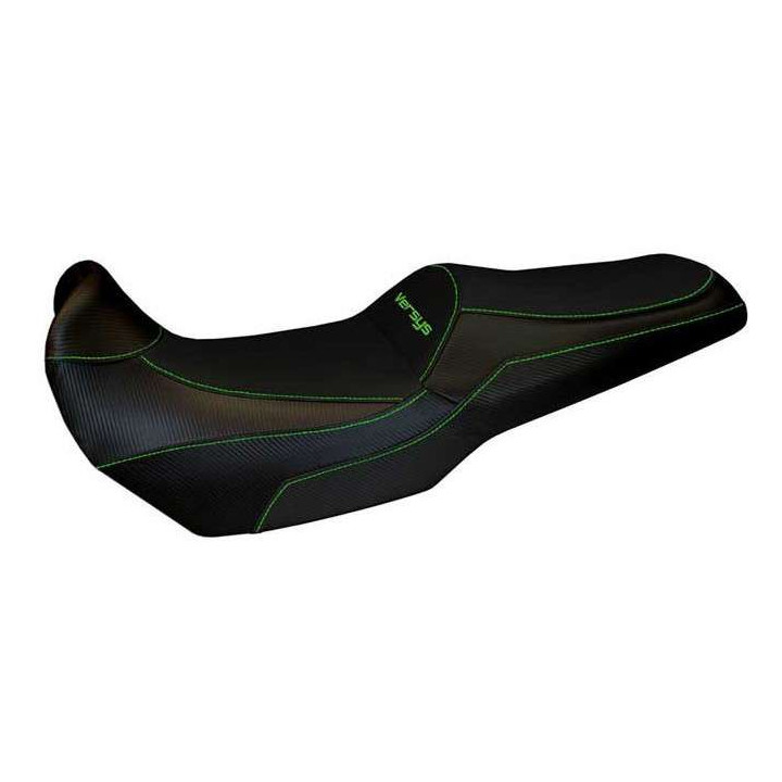 Seat cover Tappezzeria LAMPEDUSA TOTAL BLACK Kawasaki Versys 1000 12-18