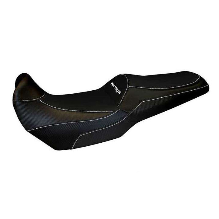 Seat cover Tappezzeria LAMPEDUSA TOTAL BLACK Kawasaki Versys 1000 12-18