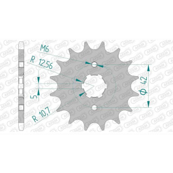 Pignon AFAM 16 dents pas 520 type 21301 Yamaha XT 240