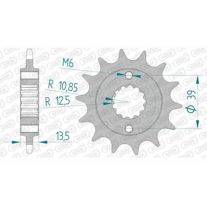 Pignon AFAM 15 dents pas 520 type 76300 Kymco 250 Maxxer
