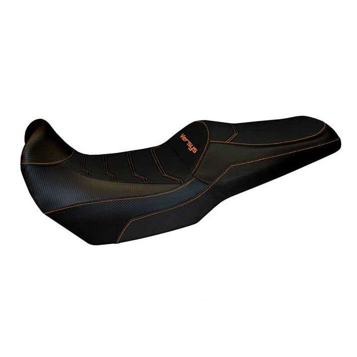 Housse de selle Tappezzeria LAMPEDUSA TOTAL BLACK COMFORT SYSTEM Kawasaki Versys 1000 12-18