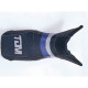 Housse de selle Bagster (2041I) Marine/Bande Aubergine/Acier/Lettres Acier Yamaha TDM 850 93