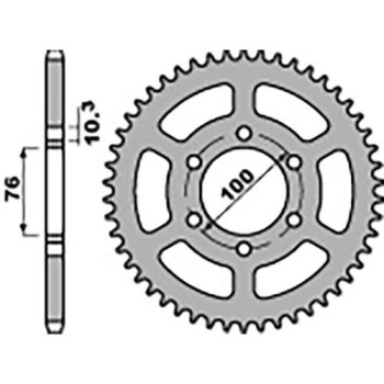 Couronne acier PBR 48 dents pas 520 type 823 Suzuki DR750S