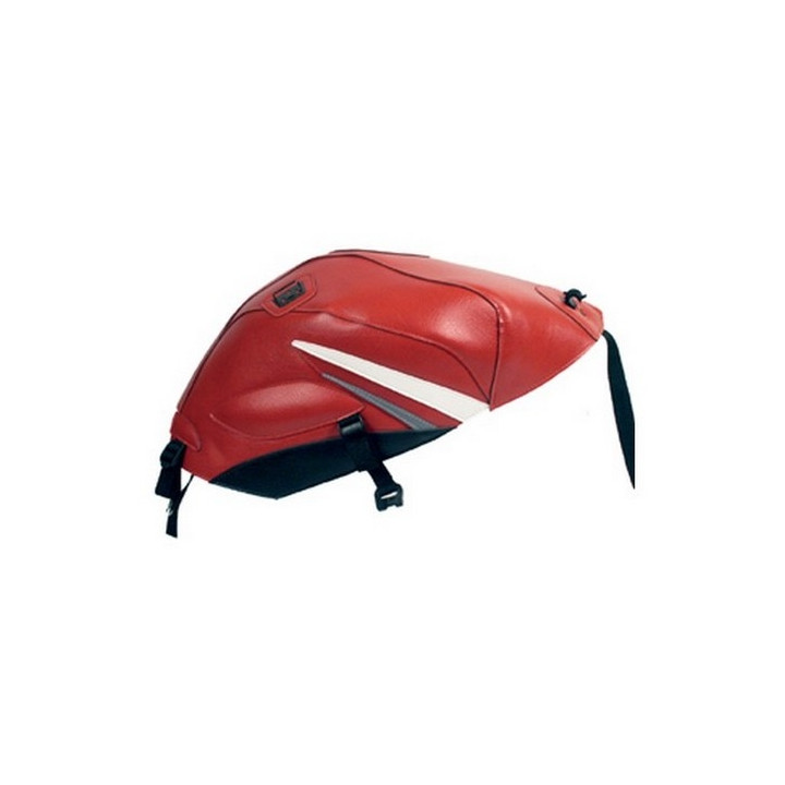 Tapis de réservoir Bagster rouge/pointe blanche et acier (1456D) Yamaha YZF-R6 Tapis de réservoir Bagster rouge/pointe blanche et acier (1456D) Yamaha YZF-R6