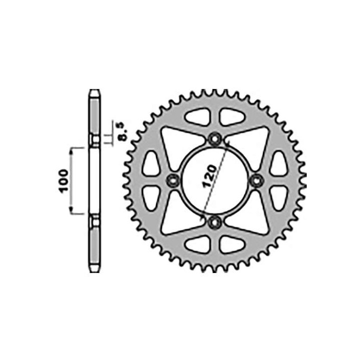 Steel crown PBR 46 teeth not 428 type 4478 Beta SM125