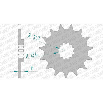 Pignon AFAM 15 dents pas 520 type 64500 Husqvarna CR 250 Pignon AFAM 15 dents pas 520 type 64500 Husqvarna CR 250