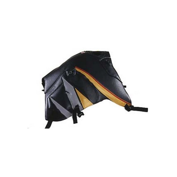 Tapis de réservoir Bagster arctique/havane/acier lisere rouge (1233H) Yamaha XTZ660