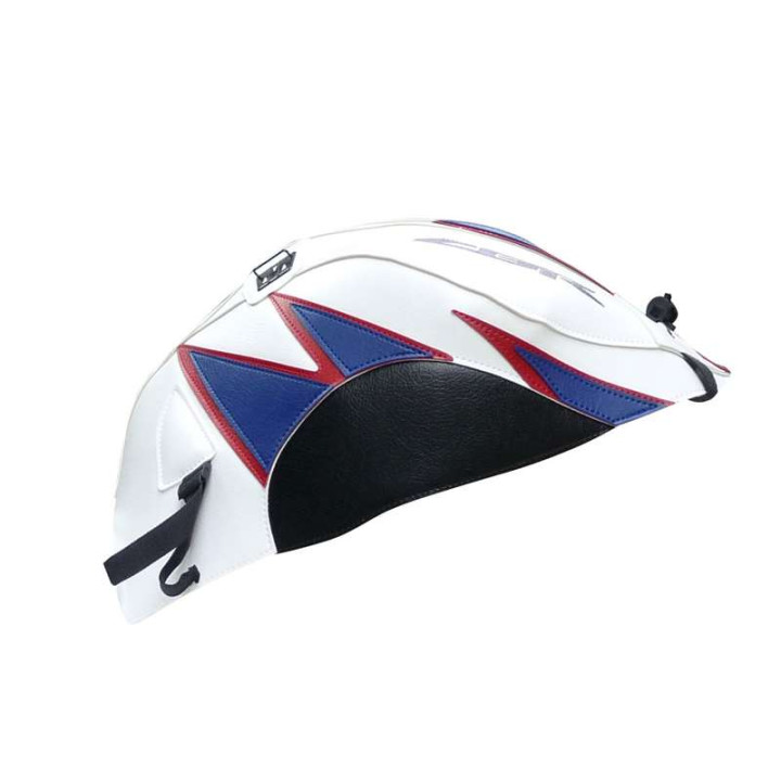 Bagster tank mat white/Baltic and red tips (1548I) Honda CBR1000 RR Fireblade Bagster tank mat white/Baltic and red tips (1548I) Honda CBR1000 RR Fireblade