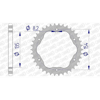 Alu AAFAM 39 teeth not 525 type 51803 Ducati 1098