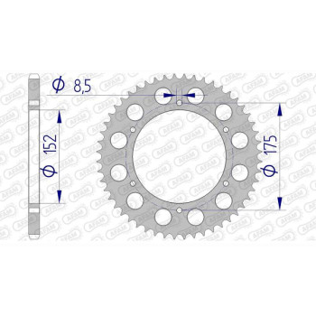 AFAM aluminum crown 52 teeth pitch 520 type 13301 Yamaha WR 200