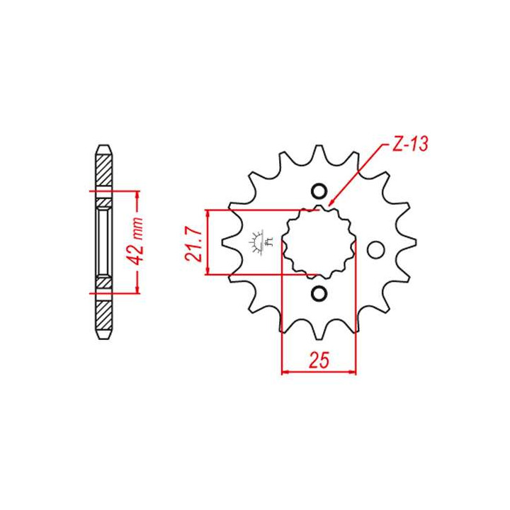 Pignon JT 15 dents pas 530 type 513 Pignon JT 15 dents pas 530 type 513