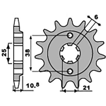 Pignon PBR 15 dents pas 525 type 290 Honda XBR500 Pignon PBR 15 dents pas 525 type 290 Honda XBR500