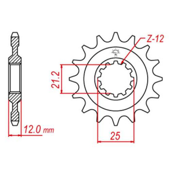 Pignon JT 15 dents pas 520 type 823