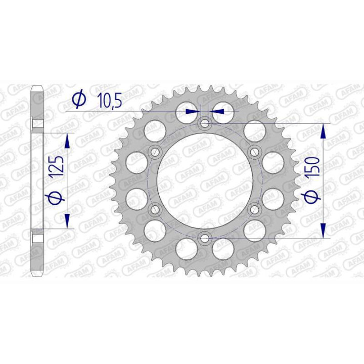 Alu Crown AFAM 49 teeth not 520 type 11320 Honda XR 250 R