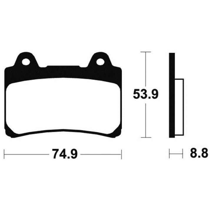 Brake plates metal fried Tecnium MF113