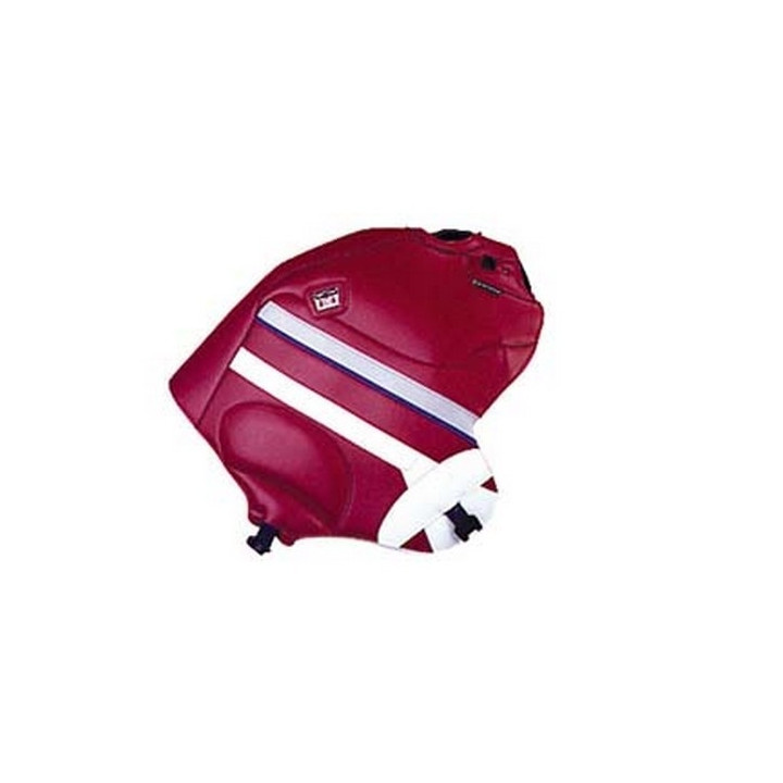 Tapis de réservoir Bagster rouge/bande blanche (1231E) Yamaha XTZ750 Super Ténéré