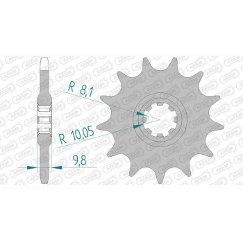 AFAM 12 teeth not 520 type 64300 Husqvarna CR 125