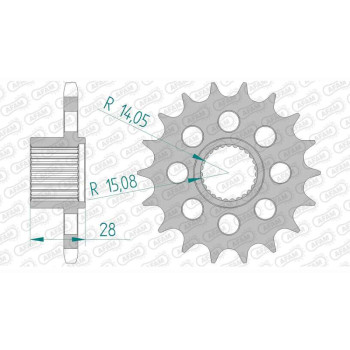 Pignon AFAM 17 dents pas 525 type 37601 Aprilia NA 850 Mana