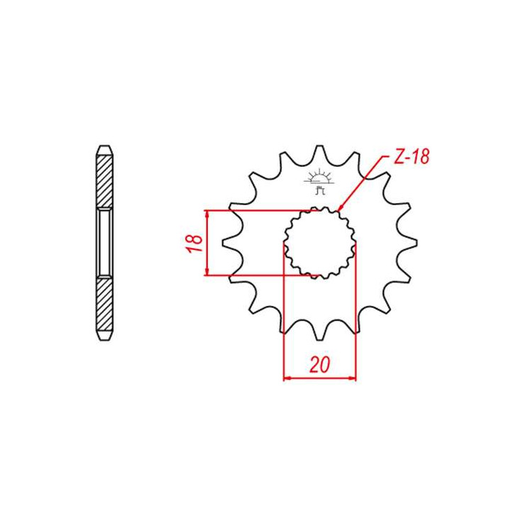 Pignon JT 16 dents pas 428 type 426
